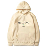 Milano Italy Hoodie - Unisex Casual Autumn & Winter Fashion Hip-Hop Sweater, Loose Sportswear Top