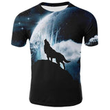 Men&#39;s And Women&#39;s 3D Tiger Lion Printed T-Shirts, Fashionable Round Neck Short Sleeve Street Clothes, Hip-Hop T-Shirts, Summer