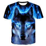 Men&#39;s And Women&#39;s 3D Tiger Lion Printed T-Shirts, Fashionable Round Neck Short Sleeve Street Clothes, Hip-Hop T-Shirts, Summer