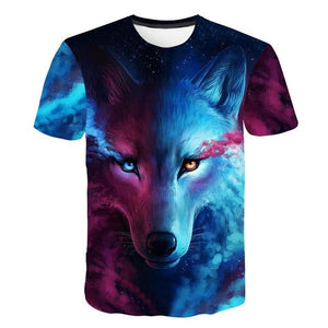 Men&#39;s And Women&#39;s 3D Tiger Lion Printed T-Shirts, Fashionable Round Neck Short Sleeve Street Clothes, Hip-Hop T-Shirts, Summer