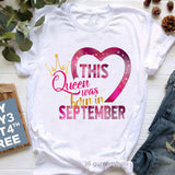 Golden Crown Queen Are Born In January To December Graphic Print T-Shirt Women&#39;S Clothing Tshirt Femme Birthday Gift Tops